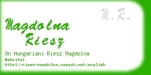 magdolna riesz business card